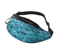 Beau sac banane imprimé surface de mer pour voyage, randonnée, cyclisme et course à pied, festival, rangement d'équipement unisexe pack