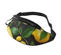 Beau sac banane personnalisé imprimé méduse, sac à bandoulière léger et polyvalent pour les aventures quotidiennes et en plein air, Motif citron artistique, Taille unique, Sac à dos décontracté