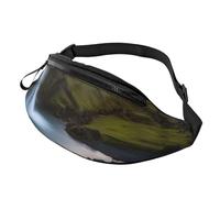 Beau sac banane personnalisé imprimé méduse, sac à bandoulière léger et polyvalent pour les aventures quotidiennes et en plein air, Belle Islande, Taille unique, Sac à dos décontracté