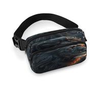 Beau sac banane pour femme avec motif de lion - Étanche - Réglable - Tendance - Décontracté - Pour la course à pied, l'entraînement, la randonnée, les voyages