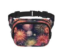 Beau sac banane unisexe tendance Firework pour l'entraînement, la course, les voyages et la randonnée, Noir , Taille unique