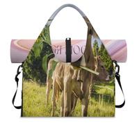 Beau sac de sport en forme de vache avec compartiment à chaussures, sac fourre-tout pour gym, yoga, voyage, couleur, L, Sac de voyage