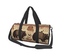 Beau sac de sport imprimé fleurs de paon avec poche humide et compartiment à chaussures, sac de voyage pour homme et femme, ours, Taille unique, Sac de voyage