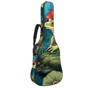 Beau sac de transport imperméable pour guitare acoustique de 101,6 cm/104,7 cm/106,7 cm, avec plusieurs poches, grenouille colorée, multicolore, 42.9x16.9x4.7 in, Sac pour guitare
