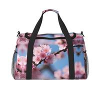 Beau sac de voyage à main en fleurs de cerisier - Grand sac fourre-tout réutilisable, parfait pour les activités de plein air, le sport, le camping et les courses, noir, One Size