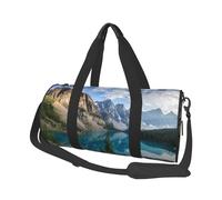 Beau sac de voyage avec imprimé montagnes, sac de sport pliable, sac de week-end pour femme, grand sac fourre-tout pour le sport et les voyages, Noir , Taille unique