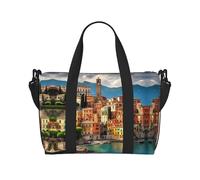 Beau sac de voyage imprimé italien, sac de sport, sac de nuit, sac de week-end pour homme et femme, noir, One Size