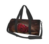 Beau sac de voyage pliable avec imprimé fleurs, papillons, roses, sac de gym pour femme, grand sac fourre-tout pour le sport et les voyages, Noir , Taille unique
