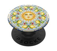 Beau Soleil méditerranéen été Citron Baroque Art PopSockets PopGrip Adhésif