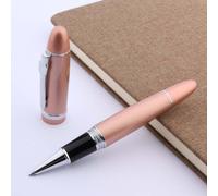 Beau Stylo À Bille Orange Laqué Avec Bordure Argentée De 0.5mm,En,159 - Type Rose Golden