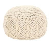 BEAU Tabouret Repose-pied Salon - Pouf fait à la main en macramé 45 x 30 cm Coton mode363567
