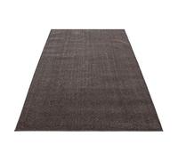 Beau Tapis ATA, Tapis Moderne de Couleur Unie, rectangulaire, Hauteur 12 mm, Taille:140 x 200 cm, Couleur:Mocca
