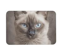 Beau tapis de bain en forme de chat siamois absorbant l'humidité et la saleté, paillasson avec dos en caoutchouc antidérapant, tapis de sol pour salle de bain, baignoire, douche, évier