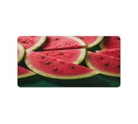 Beau tapis de souris exquis en forme de pastèque - Grand tapis de souris antidérapant - Base en caoutchouc - Tapis de souris pour clavier d'ordinateur, accessoires de bureau à domicile - 61 x 30,5 cm