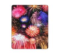 Beau tapis de souris imprimé feu d'artifice tapis de souris rectangulaire avec base antidérapante, tapis de souris pour jeu d'ordinateur, 25 x 30 cm