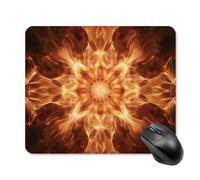 Beau tapis de souris motif flamme avec bords cousus, tapis de souris de qualité supérieure, tissu lavable, tapis de souris en caoutchouc antidérapant, design parfait pour les jeux, ordinateur portable