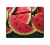 Beau tapis de souris pastèque avec bords cousus, confortable avec base en caoutchouc antidérapant, lavable, accessoires de bureau pour ordinateur, ordinateur portable, bureau 20,1 x 24,1 cm