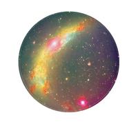 Beau tapis de souris rond en caoutchouc antidérapant imprimé galaxie 20 x 20 cm pour ordinateur de bureau de jeu