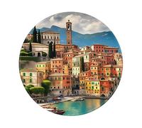 Beau tapis de souris rond en caoutchouc antidérapant imprimé Italie, 20 x 20 cm pour ordinateur de bureau