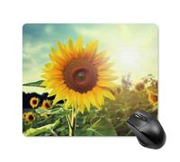 Beau tapis de souris tournesol avec bords cousus, tapis de souris de qualité supérieure, tissu lavable, tapis de souris en caoutchouc antidérapant, design parfait pour les jeux, ordinateur portable