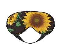 Beau tournesol. Fonctionnalité d'impression Masque pour les yeux en plein air Voyage Respirant Camping Méditation Yoga Friendly