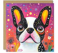 Beau Willows Carte d'anniversaire bouledogue français - Carte d'anniversaire pour filles, filles, petites-filles - Carte pour les amoureux des chiens