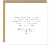 Beau Willows Carte de condoléances - Those We Love Don't Go Away - Thinking of You Carte de deuil