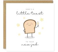 Beau Willows Carte humoristique pour nouvel emploi - Carte de félicitations pour le bien fait avec inscription « Here's a Little Toast to Your New Job »