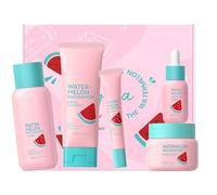 BeauBase Coffret Cadeau Pastèque et Nicotinamide, Coffret Soin Visage | pour Femmes et Adolescentes, Set Skincare Beauty Routine Glow Up en 5 Pièces