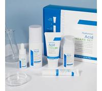 BeauBase Coffret de soins du visage à l’acide hyaluronique pour femmes | set de 5 pièces avec nettoyant, tonique, sérum, crème contour des yeux et crème hydratante