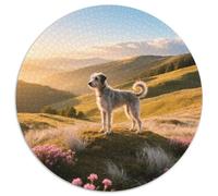 Beauceron, Puzzle Logique Rond, 1000 Pièces Décoré Parchien de Compagnie, Expérience Solitaire Idéale 1000pcs (67.5x67.5cm)