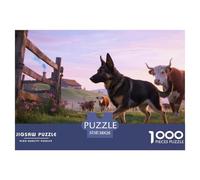 Beauceron1000 Pièces PuzzleChien Contes Magiques, Adultes/Enfants, Illustration Originale, Décoration, Cadeau 38x26cm/1000pcs