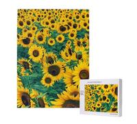 Beaucoup de Beaux tournesols,Puzzle Familial en Bois de 500 pièces pour Adultes et Adolescents