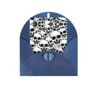 Beaucoup de cartes mexicaines imprimées tête de mort avec enveloppes, boucle d'amour verticale vierge papier perlé emballage vacances vœux