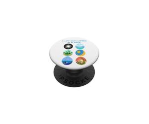 Beaucoup de Choses Peuvent Arriver en 6 Jours - Création de professeurs d'école et d'enfants PopSockets PopGrip Adhésif