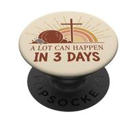 Beaucoup de Choses Peuvent se Passer en 3 Jours - Croix de Pâques PopSockets PopGrip Adhésif
