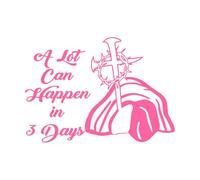 beaucoup de choses peuvent se passer en 3 jours, jour de Pâques chrétien Stickers muraux en vinyle 57.6x81.9cm Modification et ajout d'informations possibles Rose