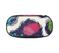 Beaucoup de grenouilles chantent sur les branches de papillons d'été en tissu Oxford avec motif spacieux pour l'école, le bureau, les voyages - Trousse multi-usage pour papeterie et maquillage, Pattes