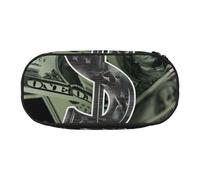 Beaucoup de grenouilles chantent sur les branches de papillons d'été en tissu Oxford avec motif spacieux pour l'école, le bureau, les voyages - Trousse multi-usage pour papeterie et maquillage