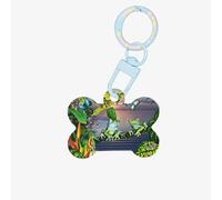 Beaucoup de grenouilles chantent sur les branches d'été papillons lac impression à l'eau ornement en acrylique pour chien, médaille pour animaux de compagnie, porte-clés pour les vacances pour les