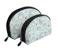 Beaucoup de hérissons, Trousse de Maquillage Coquille Femme Petit Porte-Monnaie Trousse de Toilette Trousse à cosmétiques 2 pièces