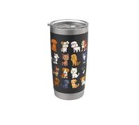 Beaucoup de mignons chiens de cartoon kawaii Gobelet isotherme en acier inoxydable double paroi