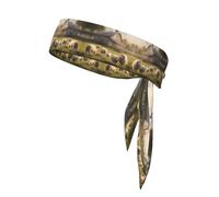 Beaucoup de Moutons Mouton Imprimé Bandeau Sport Bandeau Double Face avec Liens, Polyvalent pour Jogging, Cyclisme ou Exercice