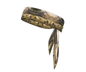 Beaucoup de Moutons Mouton Imprimé Bandeau Sport Bandeau Double Face avec Liens, Polyvalent pour Jogging, Cyclisme ou Exercice