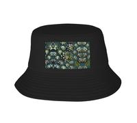 Beaucoup de plantes succulentes chapeau seau adulte chapeau de protection solaire chapeau de pêcheur imprimé chapeau de pêcheur chapeau de pêche pour femmes hommes noir, taille unique