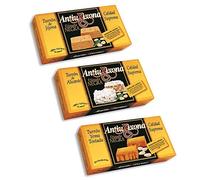 Beaucoup de tourons Antiu Xixona variés [Dégustation spéciale des turron espagnol les plus populaires] : Turrón de Jijona (mou), Turrón de Alicante (dur) Turrón de Yema Tostada, formats 250g