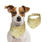 Beaucoup d'étoiles dorées sans Couture,Bandanas pour Chien, écharpe en Coton, Bavoirs réglables pour Animaux de Compagnie,M