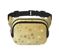 Beaucoup d'étoiles dorées sans Couture,Sac Banane carré Double Couche, Sac de Poitrine