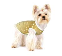 Beaucoup d'étoiles dorées sans Couture,T-Shirt sans Manches en Coton pour Animaux de Compagnie, Gilet Respirant, Extensible et Doux,S