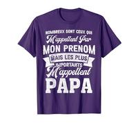 Beaucoup sont Ceux Qui m'appellent par Mon Prenom pour Papa T-Shirt, Homme, Violet, XL